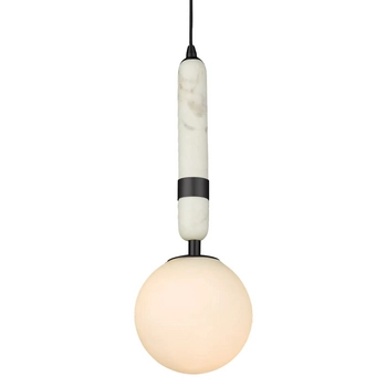 Nowoczesna LAMPA wisząca La Spezia P01336BK Cosmolight metalowa kopuła zwis biały