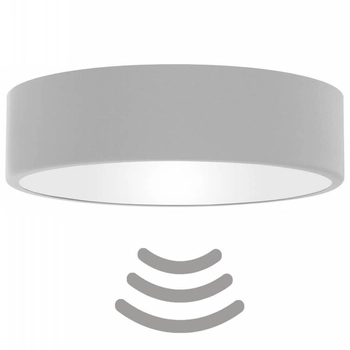 Okrągła lampa sufitowa 137623620934 szara z czujnikiem