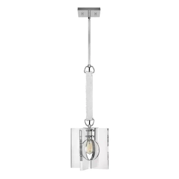 Jadalniana lampa wisząca LUDLOW QN-LUDLOW-1P-PN przezroczysta nikiel