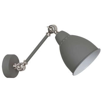 Kinkiet LAMPA ścienna SONNY MB-HN5010-1-GR Italux regulowana OPRAWA na wysięgniku reflektorek loft szary