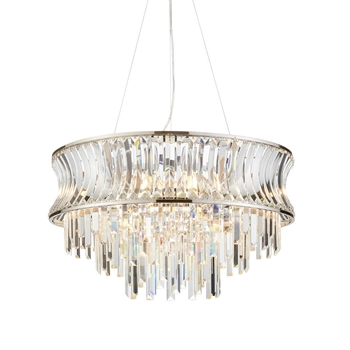 Kryształowa lampa wisząca L&-1104530 srebrny przezroczysty