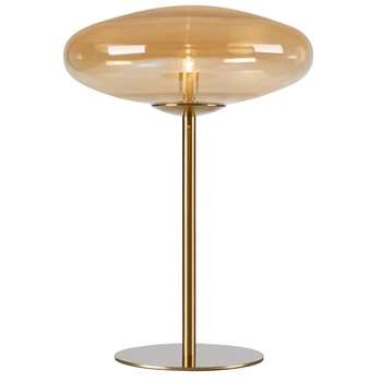 Szklana lampka biurkowa Locus 108443 Markslojd do czytania mosiądz