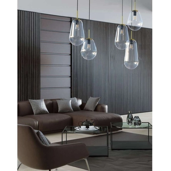 LAMPA wisząca PEAR 8671 Nowodvorski szklana OPRAWA loftowy zwis przezroczysty czarny złoty