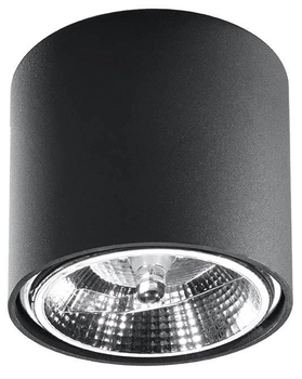 LAMPA sufitowa SL.0697 metalowa OPRAWA spot natynkowy tuba downlight czarny