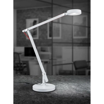 Biurkowa lampa AMSTERDAM 527920101 biała regulowana 1xLED 5W 3000K
