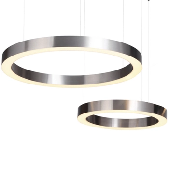 Lampa wisząca Circle ST-8848-40+60 nickel Step LED 96W 3000K pierścienie nikiel