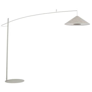 Podłogowa lampa POISE 11686 tkaninowa stożek beżowa