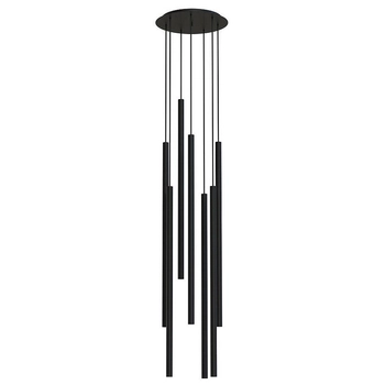Lampa wisząca LASER 7667 Nowodvorski metalowa kaskada do salonu czarna