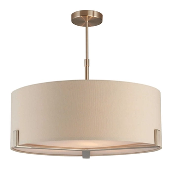 Lampa wisząca z abażurem Hayfield 95834 Endon satyna nikiel szara