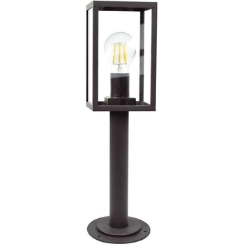 Słupek LAMPA ogrodowa MALMO 309198 Polux zewnętrzna OPRAWA stojąca klatka outdoor IP44 grafitowa przezroczysta