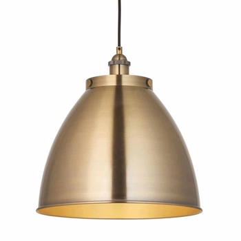 Kopułowa lampa wisząca nad stół Franklin 98744 Endon metalowa mosiądz