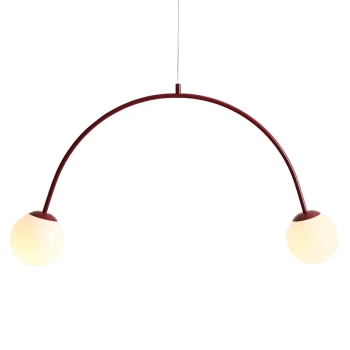 Wisząca lampa podwójna UNA 1116H15 skandynawska kule czerwone