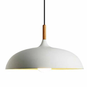 Wisząca lampa nad stół Saucer ST-5219 WHITE Step metalowa okrągła biała