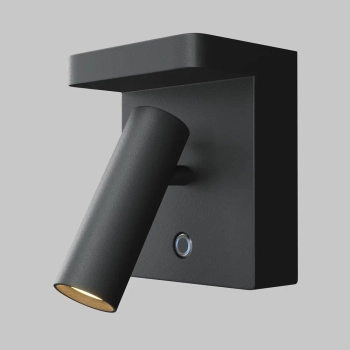 Lampa ścienna z ładowarką Aron C179WL-L7B2.7K-DE LED 7W 2700K tuba czarna