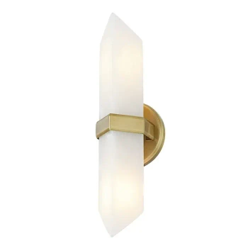 Vintage lampa na ściane Valencia QN-VALENCIA-2WB-VBS-AR diament mosiądz