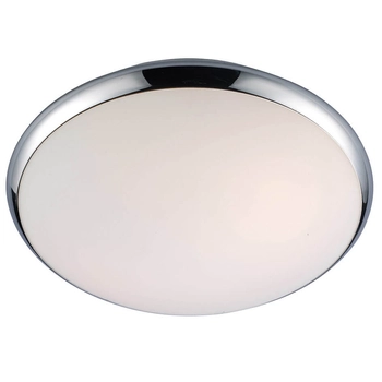 Okrągła lampa przysufitowa Kreo 5005-S Italux do łazienki IP44 chrom biały