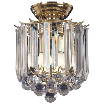 Krystałowa lampa sufitowa FARGO-BP Endon glamour crystal mosiądz