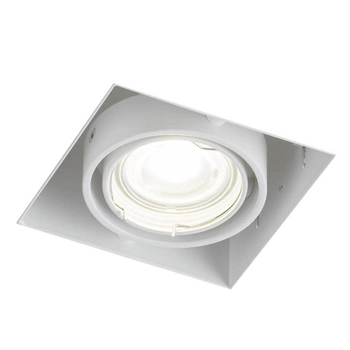 Wpuszczana LAMPA sufitowa OMURA 7308 Shilo podtynkowa OPRAWA kwadratowa metalowy wpust biały