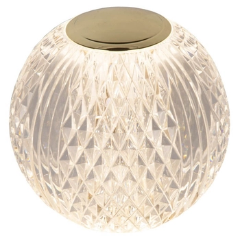 Kulista lampa stojąca Cintra do sypialni LED 2W złota