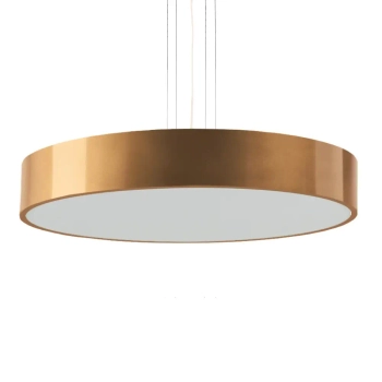 Lampa zwisająca nad łóżko Kengo 5240 do sypialni okrągła tuba złota