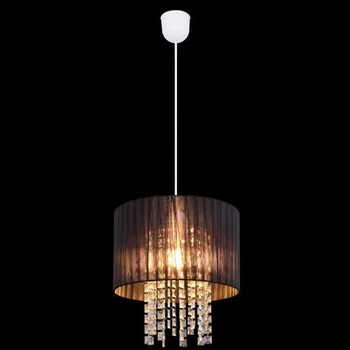 LAMPA wisząca PYRA 15099 Globo glamour OPRAWA zwis kryształki czarne białe