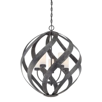 Łańcuchowa wisząca lampa Blacksmith QN-BLACKSMITH-5P-OBK IP44 czarny
