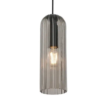 Szklana lampa wisząca Miella 2412523047 do jadalni przydymiony