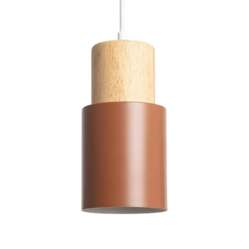 Wisząca lampa skandynawska Vita ABR-ZE27-VITA-BR tuba brązowa