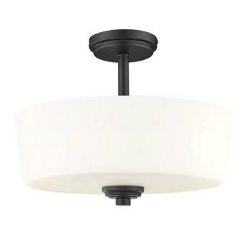 Szklana lampa sufitowa ASPEN C03262BK do salonu czarny biały