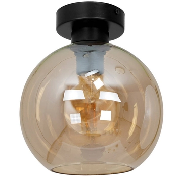 LAMPA sufitowa SOFIA MLP6575 Milagro skandynawska OPRAWA szklana kula czarna bursztynowa
