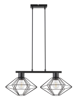 Kuchenna lampa wisząca Vario druciana nad wyspę czarna