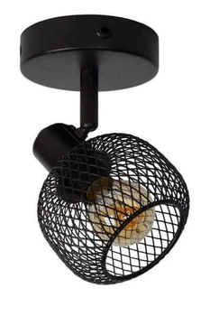 Regulowana LAMPA ścienna MAREN 77978/01/30 Lucide metalowa OPRAWA loftowy spot sufitowy reflektorek czarny