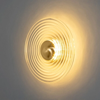 Szklana lampa ścienna Onda MSE1501100146 Moosee LED 9W 3000K retro złota