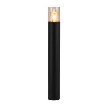 Stojąca lampa słupek Hager AZ5865 do ogrodu IP54 czarny przezroczysty