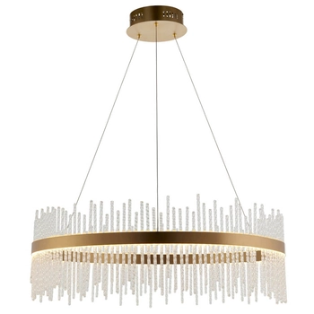 Lampa wisząca do jadalni LED L&-181908 Light& 58W 3000K ring złoty