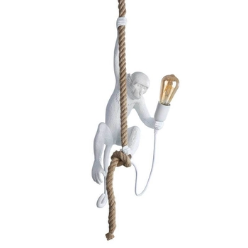 Ozdobna lampa wisząca Monkey ABR-KAR-B Abruzzo sypialniana małpka biały