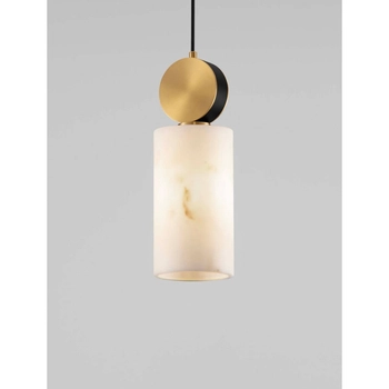 Marmurowa wisząca lampa SAIPINA złota biała LE44622 1xE27 podłużna