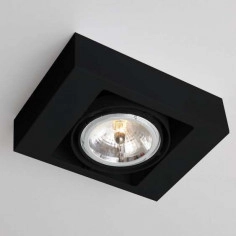 Spot LAMPA sufitowa KOGA 7116 Shilo natynkowa OPRAWA plafon metalowy do łazienki czarny