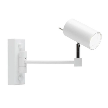Kinkiet LAMPA ścienna FUSSA 7225 Shilo reflektorowa OPRAWA sufitowa regulowana tuba biała
