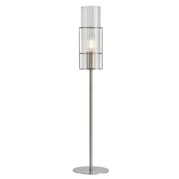 Lampka stołowa glamour Tubo 108558 Markslojd szklana srebrna