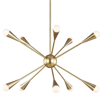 Loftowa LAMPA wisząca Jax FE-JAX10-BB Elstead FEISS metalowa pająk sticks mosiądz