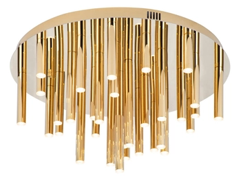 LAMPA sufitowa ORGANIC C0188D Maxlight metalowa OPRAWA sople LED 33W 3000K tuby złote