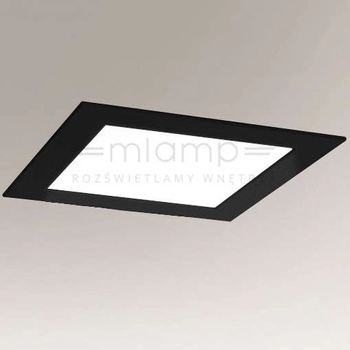 Wpuszczana LAMPA sufitowa TOTTORI IL 8581 Shilo podtynkowa OPRAWA łazienkowa LED 10W 4000K do zabudowy IP44 czarna glenn