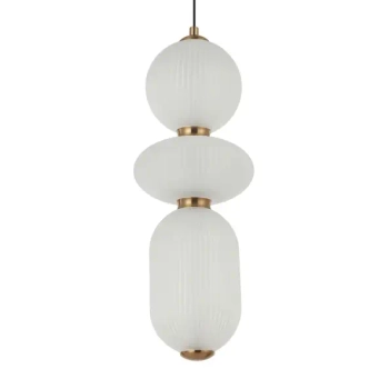 Jadalniana lampa wisząca kule Nico PND-8545-3-AB-WH LED 15W 3000K biała