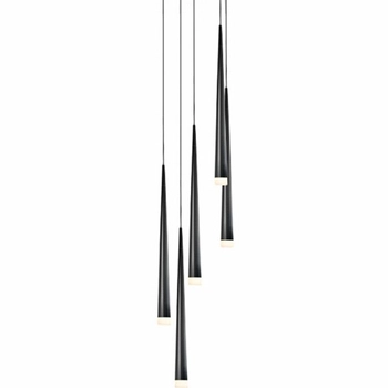 Jadalniana lampa wisząca Stylo kaskada nad stół czarna