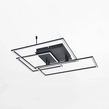 Nowoczesny plafon AVENIR DH190827BBK LED 50W 4000K kwadraty czarny
