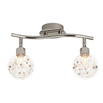 Metalowa lampa sufitowa Joya 00213/15 podwójna szklana chrom