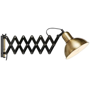 Kinkiet LAMPA nożycowa RIGGS 108104 Markslojd metalowa harmonijka mosiądz czarna