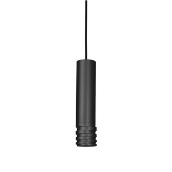 Minimalistyczna lampa wisząca Locus czarna metalowa