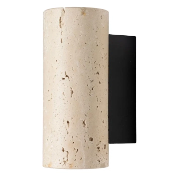 Naturalna ścienna lampa Tek W0425 tubka kamień naturalny
